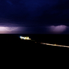 Lightning strikes over Lewinnick Lodge, Newquay, Cornwall
