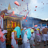 Once the cheeks have been pierced, the men parade through Phuket Town for several kilometres followed by blessings and lots of firecrackers!