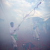 Once the cheeks have been pierced, the men parade through Phuket Town for several kilometres followed by blessings and lots of firecrackers!