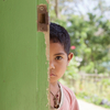 Mangyan Child coming to school, Baclayan, Mindoro, Philippines