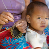 In Baclayan we visited Marilyn Tupas, who with a group of 22 Mangyan women basket weave and share the income.